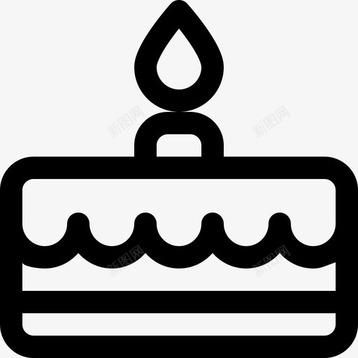 生日蛋糕食物12黑色图标svg_新图网 https://ixintu.com 生日蛋糕 食物12 黑色