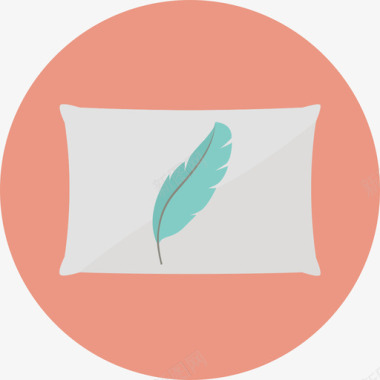 枕头美容spa圆形平板图标图标
