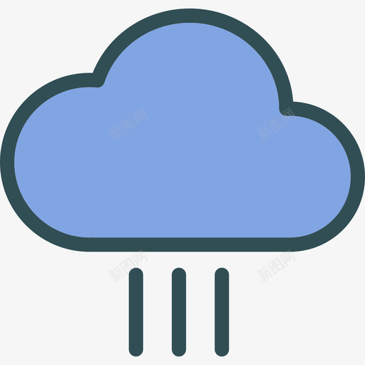 雨16号天气线性颜色图标svg_新图网 https://ixintu.com 16号天气 线性颜色 雨