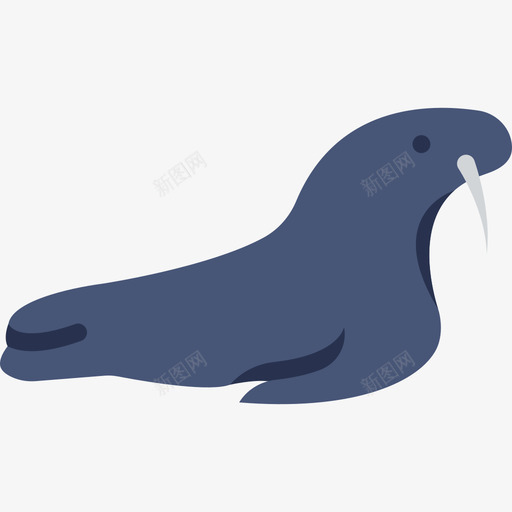 海象动物海洋生物扁平的颜色图标svg_新图网 https://ixintu.com 动物 海洋生物扁平的颜色 海象
