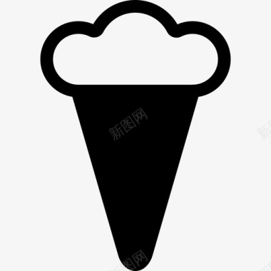 冰淇淋食品和饮料7固体图标图标