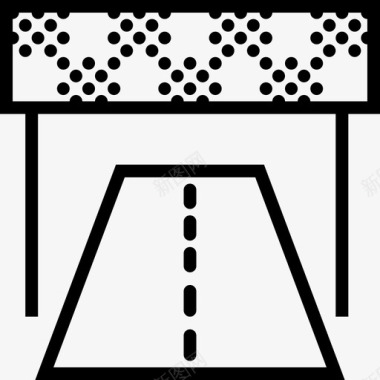 赛车运动系列直线型图标图标