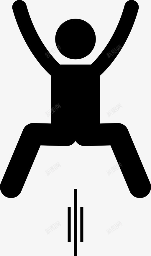 男人跳快乐万岁图标svg_新图网 https://ixintu.com 万岁 快乐 成功 是的 男人动作姿势和姿势 男人跳