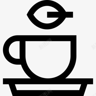 茶咖啡店6直线型图标图标