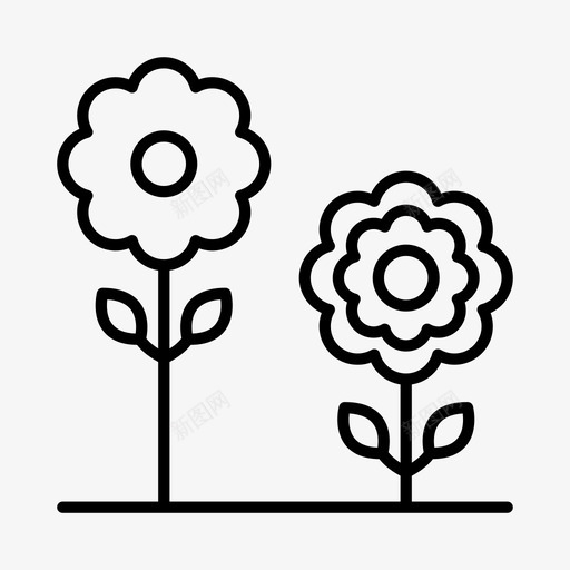 花卉植物花园图标svg_新图网 https://ixintu.com 春天 植物 花卉 花园