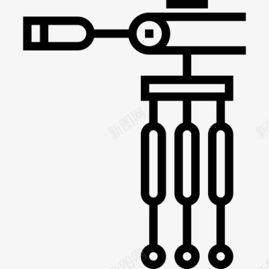 三脚架技术设备2线性图标图标