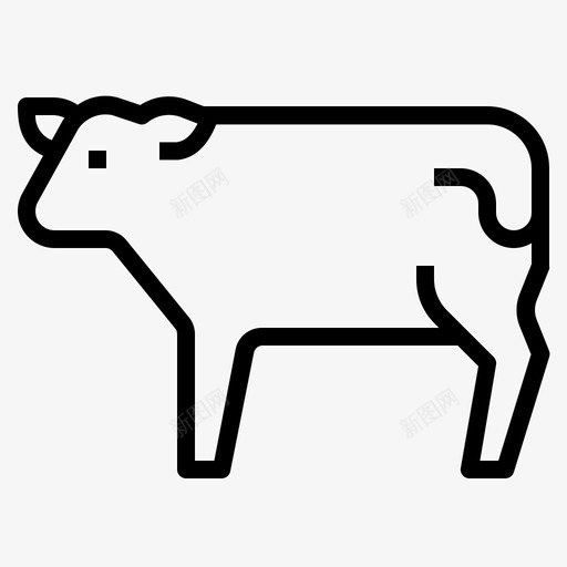 牛牛肉肉图标svg_新图网 https://ixintu.com 牛 牛肉 肉 食品和饮料001