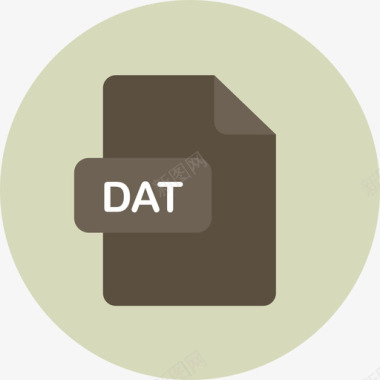 Dat文件类型2圆形平面图标图标