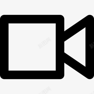 视频播放器媒体元素编译线性图标图标