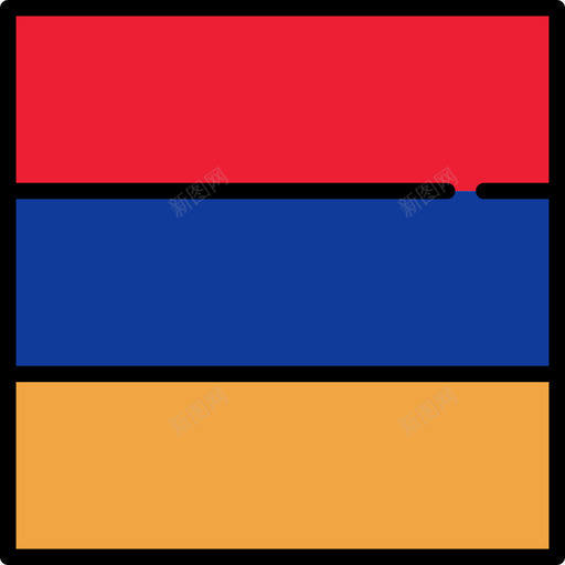 亚美尼亚国旗收藏3广场图标svg_新图网 https://ixintu.com 亚美尼亚 国旗收藏3 广场