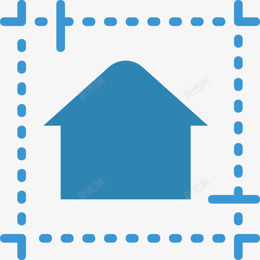 蓝图房地产10平面图图标svg_新图网 https://ixintu.com 平面图 房地产10 蓝图