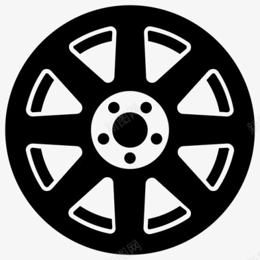 轮辋车轮汽车零件汽车配件图标图标