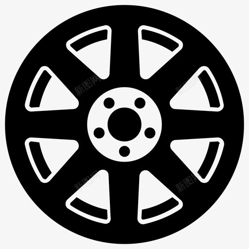 轮辋车轮汽车零件汽车配件图标svg_新图网 https://ixintu.com 汽车配件 汽车零件 轮胎标志符号 轮辋车轮 轮辋轮毂盖