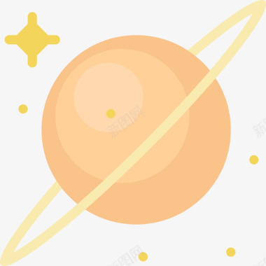 土星太空3扁平图标图标