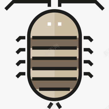 臭虫动物2线状颜色图标图标