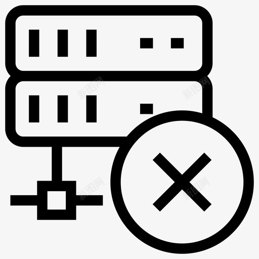 服务器删除数据中心数据库图标svg_新图网 https://ixintu.com 大型机 数据中心 数据库 数据库服务器行 服务器删除