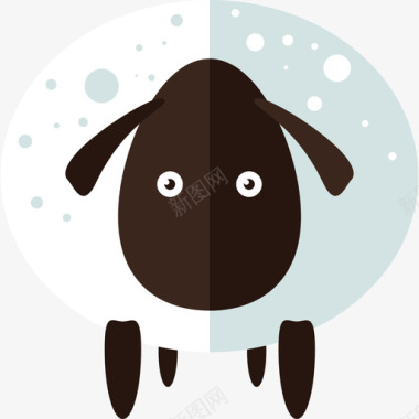 绵羊复活节3平坦图标图标