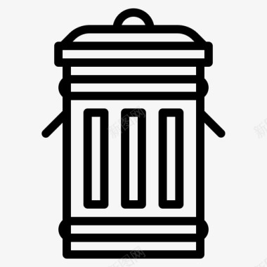 垃圾箱房子金属图标图标