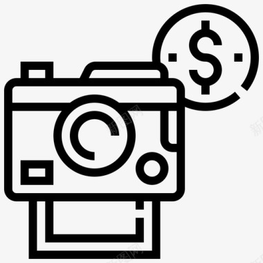 卖摄影相机货币图标图标