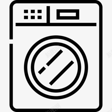 洗衣机厨房7线性图标图标