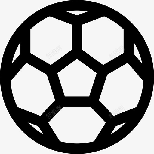 足球学校运动系列直线型图标svg_新图网 https://ixintu.com 学校运动系列 直线型 足球