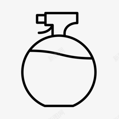 喷雾瓶家务清洁图标图标
