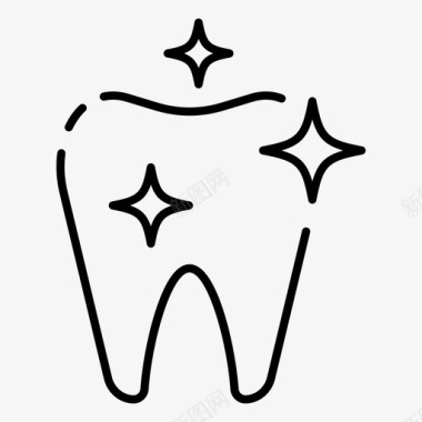 健康牙齿清洁牙齿图标图标