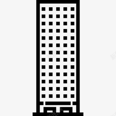 摩天大楼城市5直线图标图标