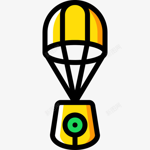 着陆器13号太空舱黄色图标svg_新图网 https://ixintu.com 13号太空舱 着陆器 黄色