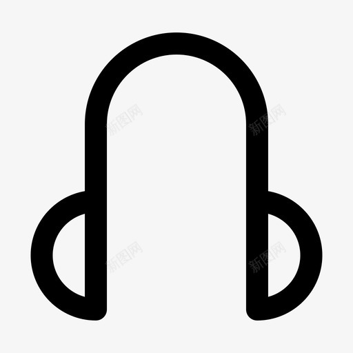 耳机收听多媒体图标svg_新图网 https://ixintu.com 多媒体 引导 收听 用户界面 用户界面元素 耳机 音乐