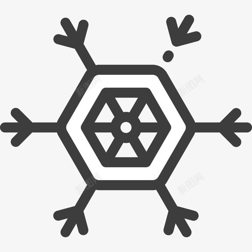 雪花19号天气线形颜色图标svg_新图网 https://ixintu.com 19号天气 线形颜色 雪花
