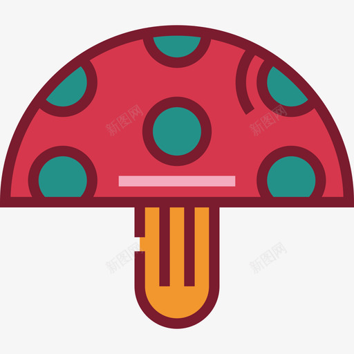 蘑菇秋季5线形颜色图标svg_新图网 https://ixintu.com 秋季5 线形颜色 蘑菇