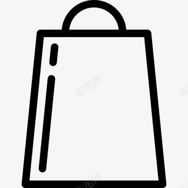 购物袋电子商务元素3线性图标图标