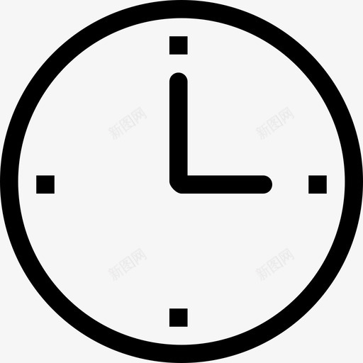 时钟小工具图标轮廓svg_新图网 https://ixintu.com 小工具图标 时钟 轮廓