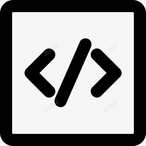 编码和开发元素粗体圆润图标svg_新图网 https://ixintu.com 粗体圆润 编码 设计和开发元素