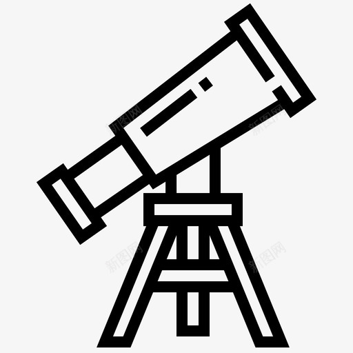 望远镜天文教育图标svg_新图网 https://ixintu.com 天文 工具 教育 教育线路 望远镜