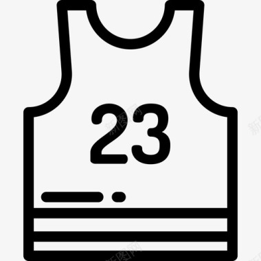 篮球运动衫健身房健身2直线型图标图标