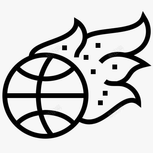 火焰球篮球图标svg_新图网 https://ixintu.com 火 火焰 球 篮球 篮球线 运动