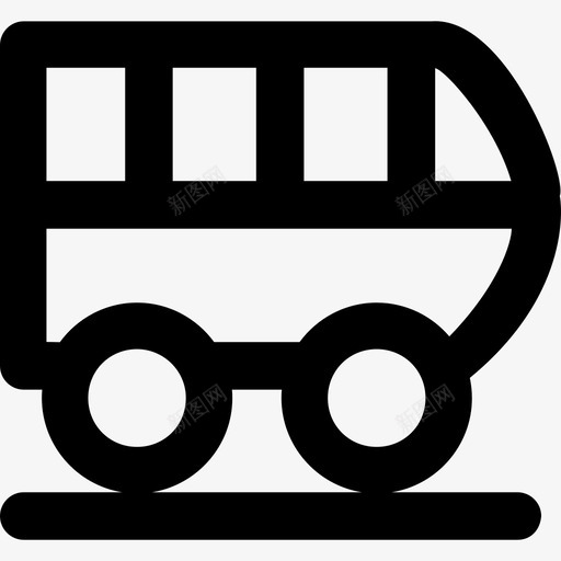 巴士交通元素粗体圆形图标svg_新图网 https://ixintu.com 交通元素 巴士 粗体圆形