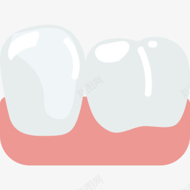 牙齿医疗声明扁平图标图标