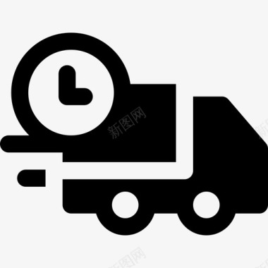 运输卡车装运和交付7装满图标图标