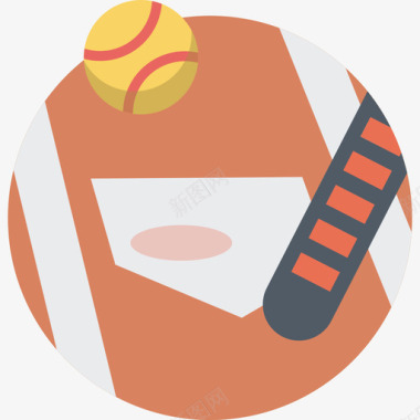 棒球运动彩色运动元素图标图标