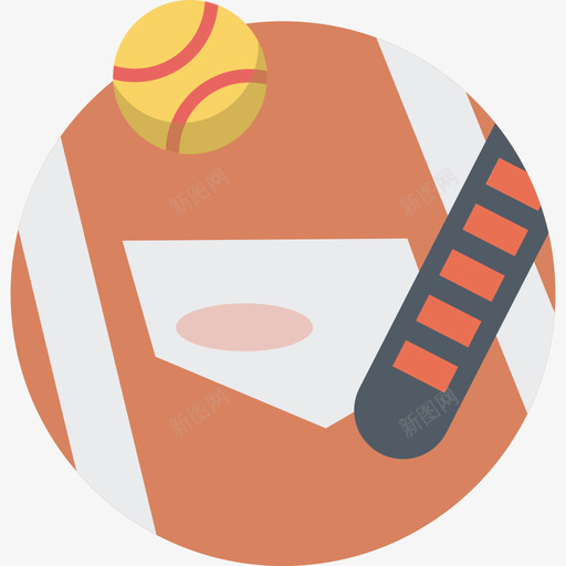 棒球运动彩色运动元素图标svg_新图网 https://ixintu.com 彩色运动元素 棒球 运动