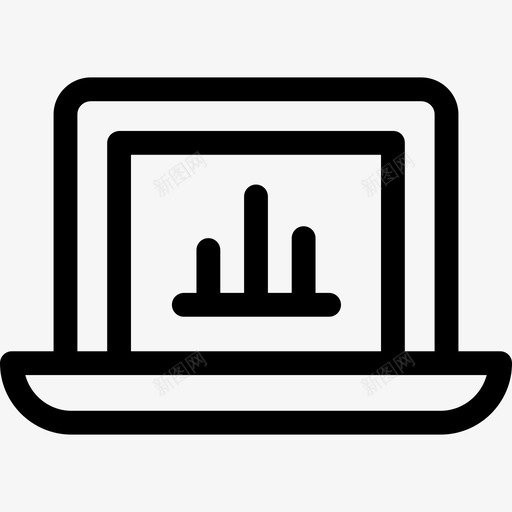 笔记本电脑工作效率6线性图标svg_新图网 https://ixintu.com 工作效率6 笔记本电脑 线性