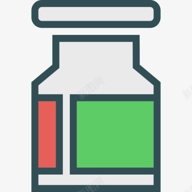 药物医用9线性颜色图标图标