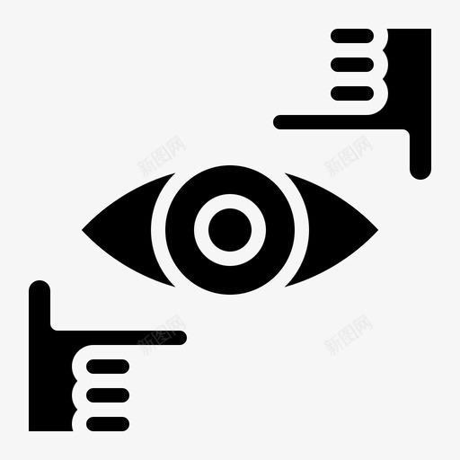 视野眼睛焦点图标svg_新图网 https://ixintu.com 业务扎实 手 焦点 眼睛 视野
