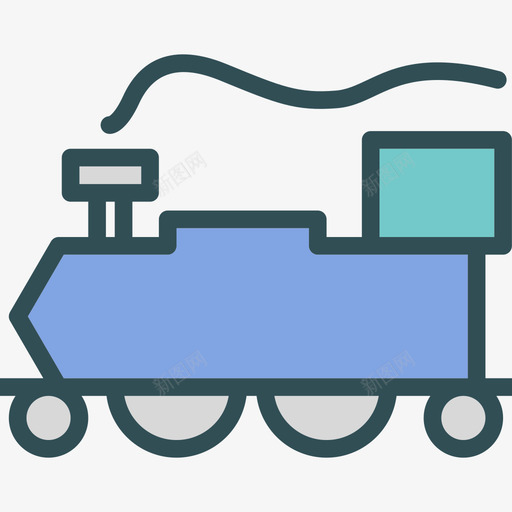 火车运输2线颜色图标svg_新图网 https://ixintu.com 火车 线颜色 运输2