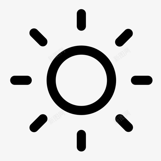 太阳热光图标svg_新图网 https://ixintu.com 光 太阳 星 热