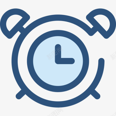 时钟时间和日期2蓝色图标图标
