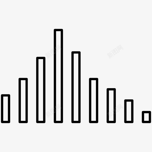 柱状图图表数据图标svg_新图网 https://ixintu.com 信息图表轮廓图标 图表 数据 柱状图